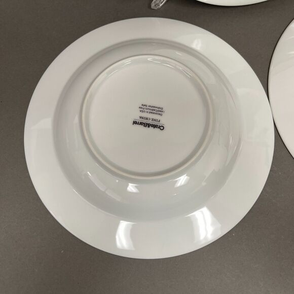 Crate & Barrel Rafia Blue White Waves Wavy Bowls Lead & Cadmium Free Lot of 3 - Picture 11 of 14